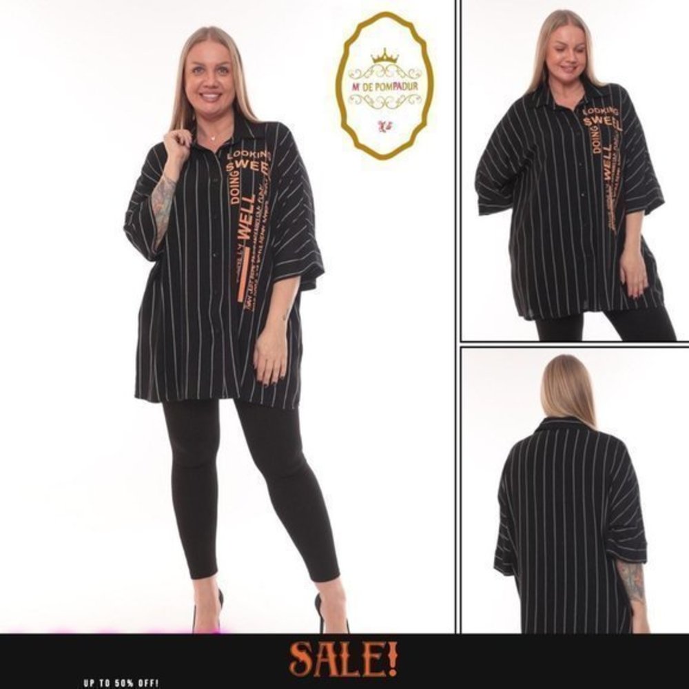 New Designer Black and Orange Tunic with Appligue L XL XXL